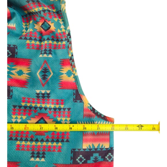Fashion Express Southwestern Fleece Vest Size L Multicolored Aztec Print - Picture 7 of 11